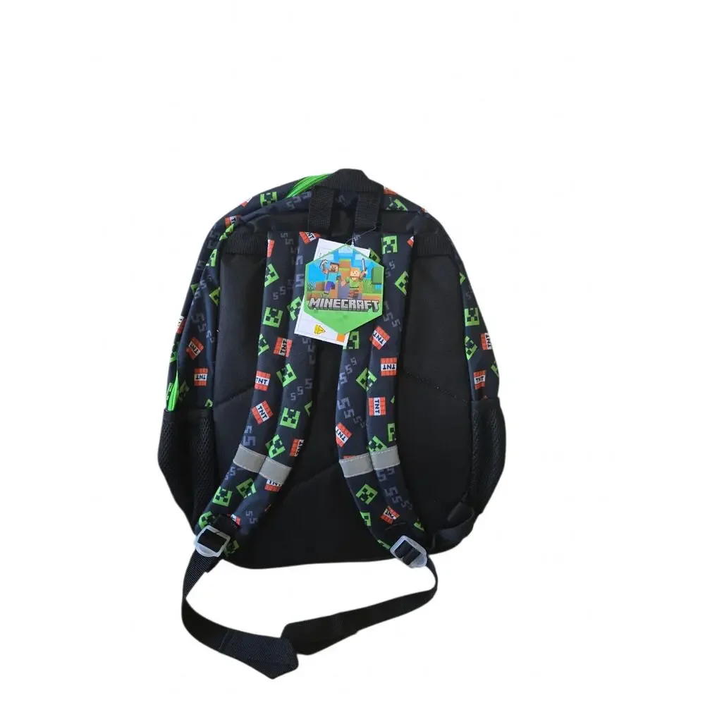 Minecraft Back To School Children's Backpack NWT Flashing Lights 18X15